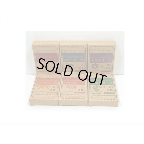 画像15: 玉紐付きミニBOX💓＊No.5・ブルー＊チケット＊シール＊海外製 (15)