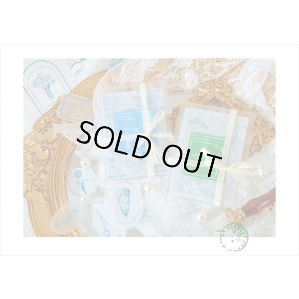 画像12: エンボス箔押し💓グリーン＊トレペのプチギフト＊15枚＊海外製 (12)