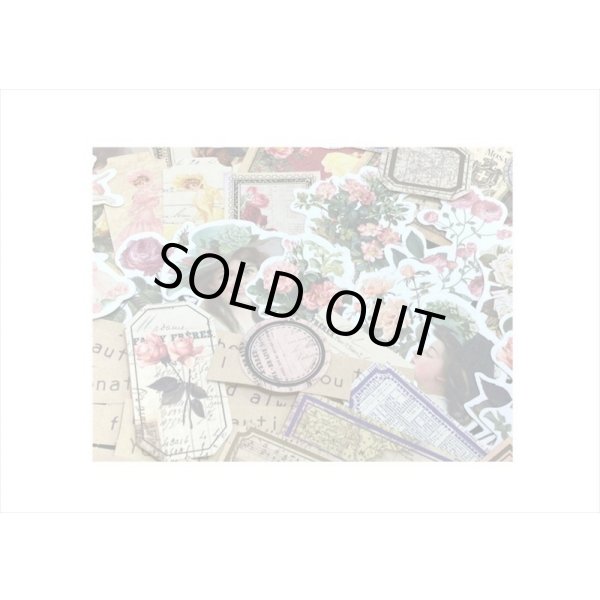 画像5: ヴィクトリア風＆英文【B】＊台紙も使えるペーパーセット＊約100枚＊海外製 (5)