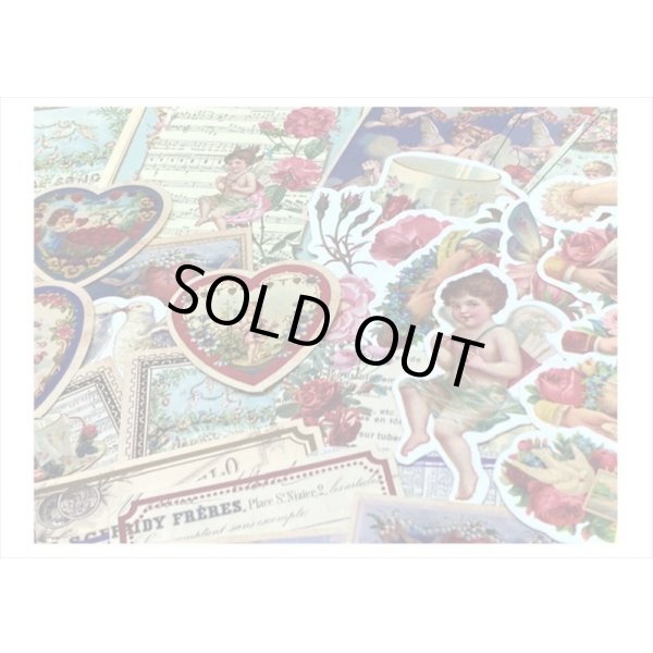 画像6: ヴィクトリア風＆英文【C】＊台紙も使えるペーパーセット＊約100枚＊海外製 (6)