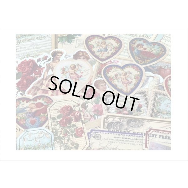 画像5: ヴィクトリア風＆英文【C】＊台紙も使えるペーパーセット＊約100枚＊海外製 (5)