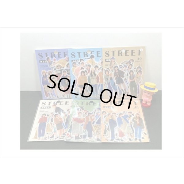 画像17: STREET40＊ベージュ＊人物＊和紙シール＊40枚♪＊海外製 (17)