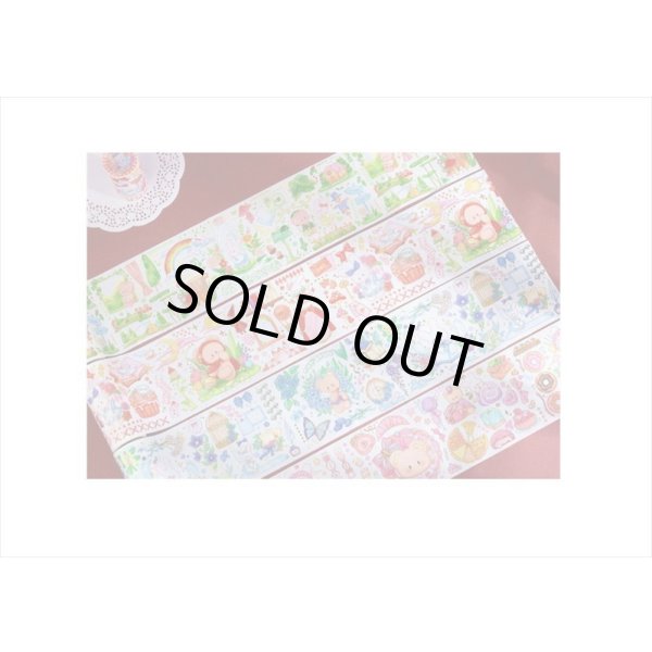 画像15: ラブリーベア💓＊ピンク・スイーツ＊箔押し＊幅広＊マスキングテープ＊はく離式＊海外マステ (15)