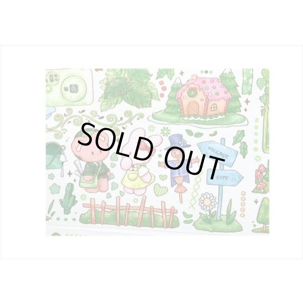 画像7: ラブリーベア💓＊グリーン・森の中＊箔押し＊幅広＊マスキングテープ＊はく離式＊海外マステ (7)