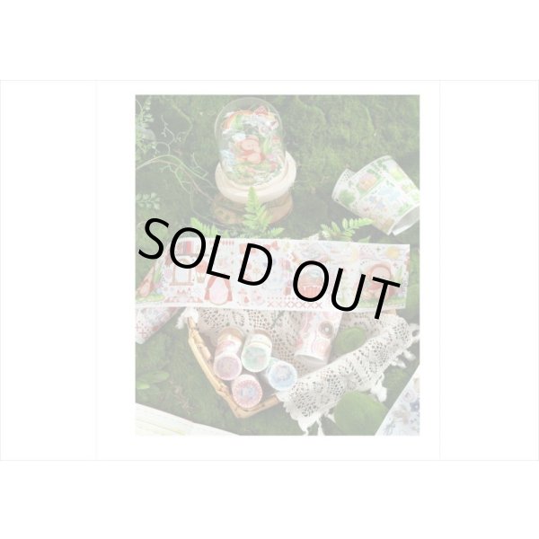 画像16: ラブリーベア💓＊グリーン・森の中＊箔押し＊幅広＊マスキングテープ＊はく離式＊海外マステ (16)