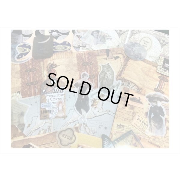 画像3: パッケージがオシャレな素材100点セット＊モノクロ＊ペーパー＆シール＊海外製 (3)