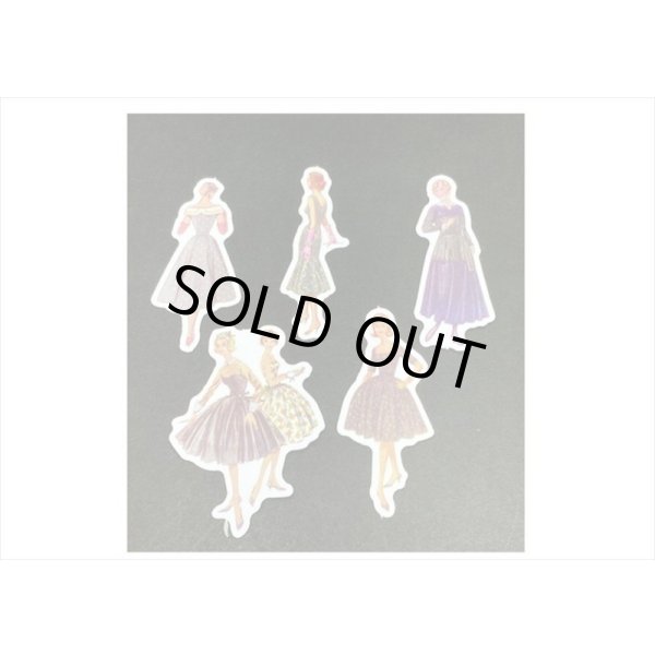 画像7: ファッションモデル＊ブラック＊ダイカット：和紙シール＊40枚♪＊海外製 (7)