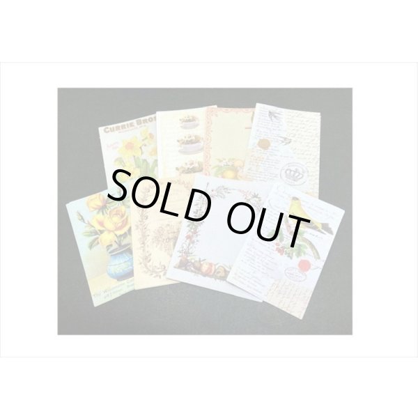 画像10: 花と鳥の素材紙＊200点セット＊イエロー＊和紙シール＊海外製 (10)