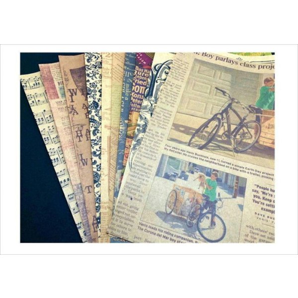 画像8: 復刻版♪クラフト＊柄違い10枚！コラージュペーパー＊オリジナル (8)