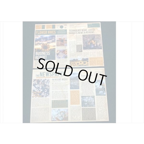 画像5: A5サイズのペーパーセット＊ひまわり＊ペーパーとシール＊12枚＊海外製 (5)