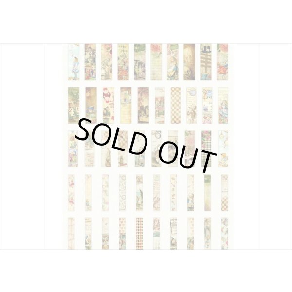 画像8: ちっちゃい洋書みたい♪不思議の国のアリス＊3サイズのシール＊100枚＊和紙シール＊海外製 (8)