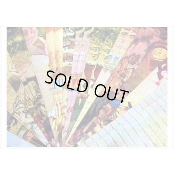 画像3: ちっちゃい洋書みたい♪不思議の国のアリス＊3サイズのシール＊100枚＊和紙シール＊海外製 (3)