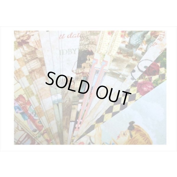 画像4: ちっちゃい洋書みたい♪不思議の国のアリス＊3サイズのシール＊100枚＊和紙シール＊海外製 (4)