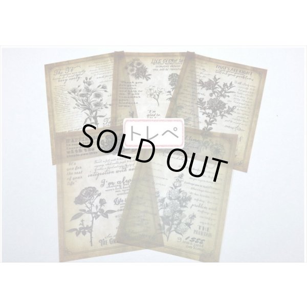 画像4: 2種のアンティークなペーパーセット＊植物＊30枚＊海外製 (4)