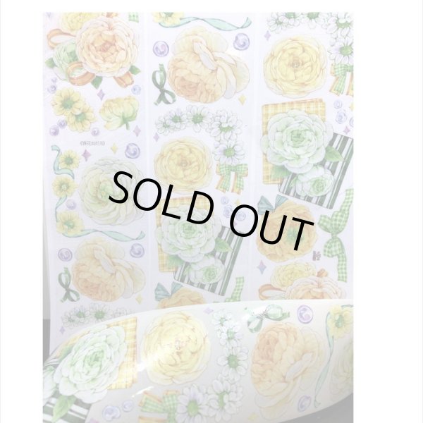 画像6: 鮮やかな花＊特殊インク＊はく離式＊新七天＊海外マステ＊クリックポスト不可 (6)