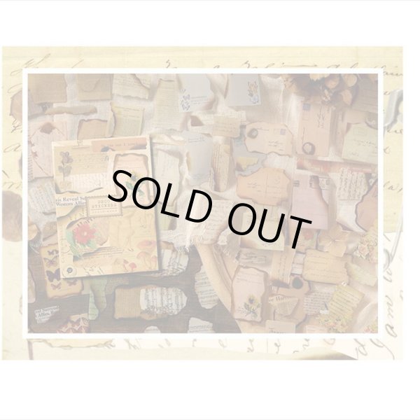 画像16: 防水PETシール帳＊焼けた紙＊ダイカット＊20シート＊海外製 (16)