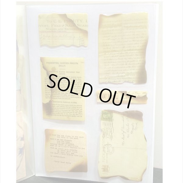 画像12: 防水PETシール帳＊焼けた紙＊ダイカット＊20シート＊海外製 (12)