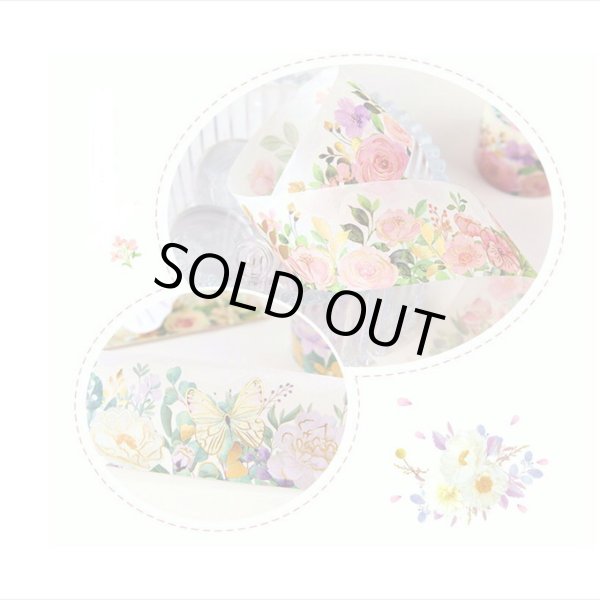 画像9: 紫の蘭＊ナミナミマステ＊金箔＊はく離式＊海外マステ (9)