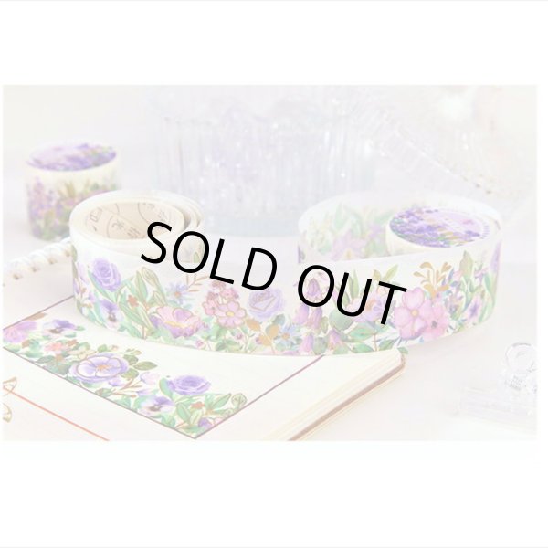 画像5: 紫の蘭＊ナミナミマステ＊金箔＊はく離式＊海外マステ (5)