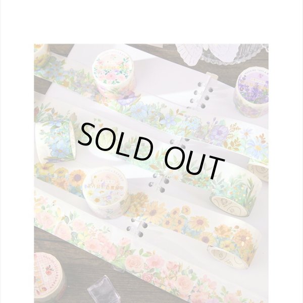 画像8: 紫の蘭＊ナミナミマステ＊金箔＊はく離式＊海外マステ (8)