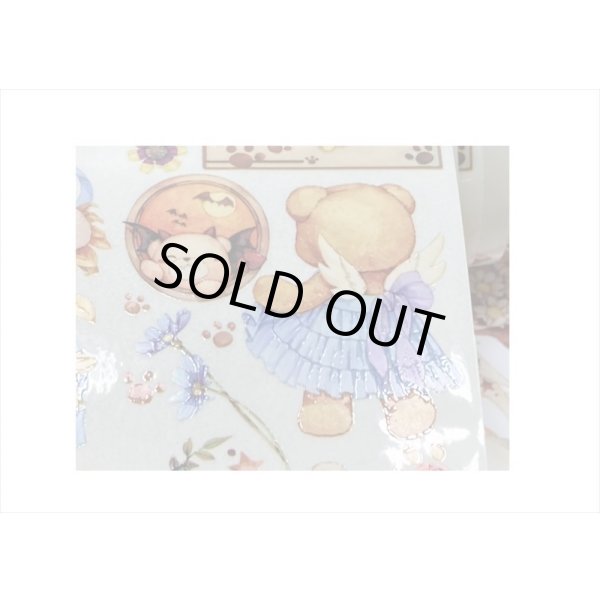 画像4: お花とクマさん＊特殊インク＊PETテープ＊新七天＊はく離式＊海外マステ＊クリックポスト不可 (4)