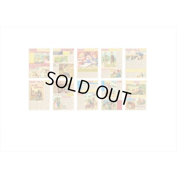 画像8: おとぎ話＊小さな新聞＊ペーパーセット＊60枚＊海外製 (8)