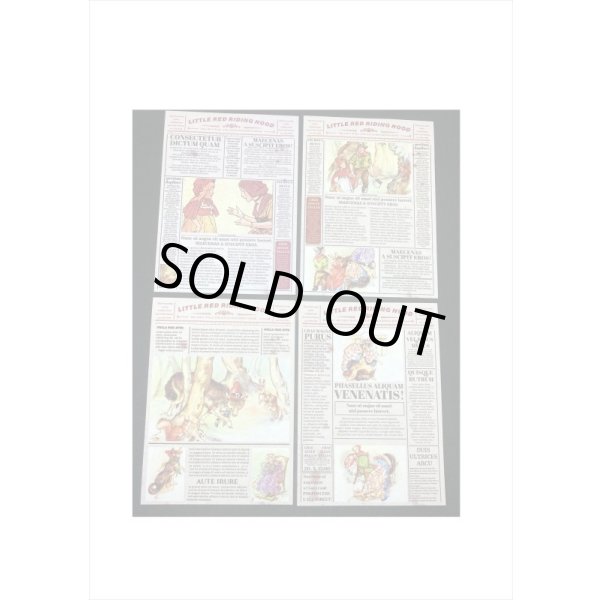 画像5: 赤ずきん＊小さな新聞＊ペーパーセット＊60枚＊海外製 (5)