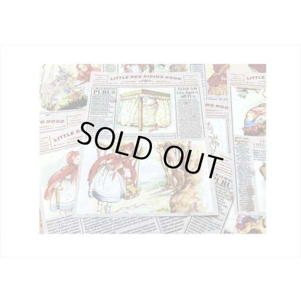 画像3: 赤ずきん＊小さな新聞＊ペーパーセット＊60枚＊海外製 (3)