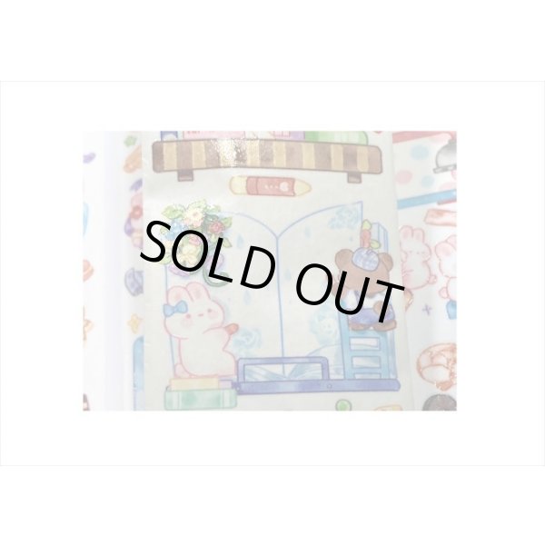 画像5: クッキング♪くま＆うさぎ✿和紙テープ＊特殊インク＊はく離式＊海外マステ＊クリックポスト不可 (5)