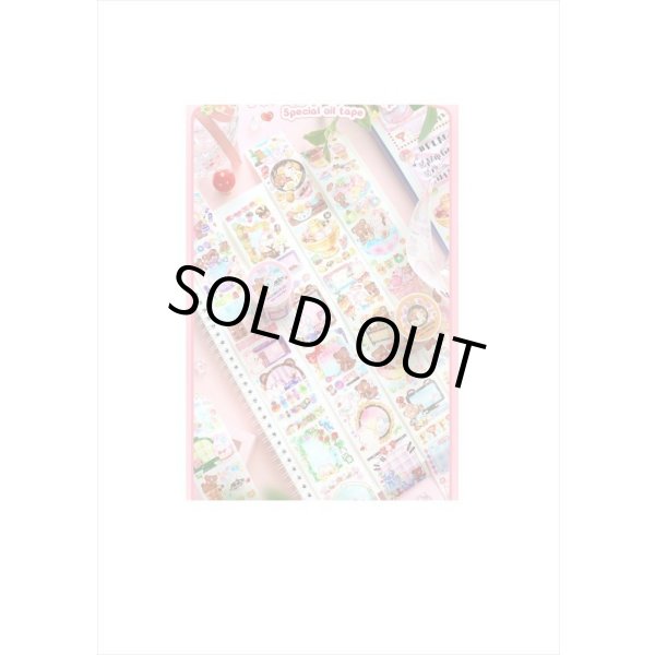 画像17: クッキング♪くま＆うさぎ✿和紙テープ＊特殊インク＊はく離式＊海外マステ＊クリックポスト不可 (17)