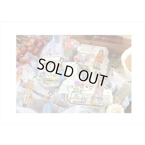 画像9: 人物＊PETシール＊ブラウン＊女の子＊ダイカット＊30枚＊海外製 (9)