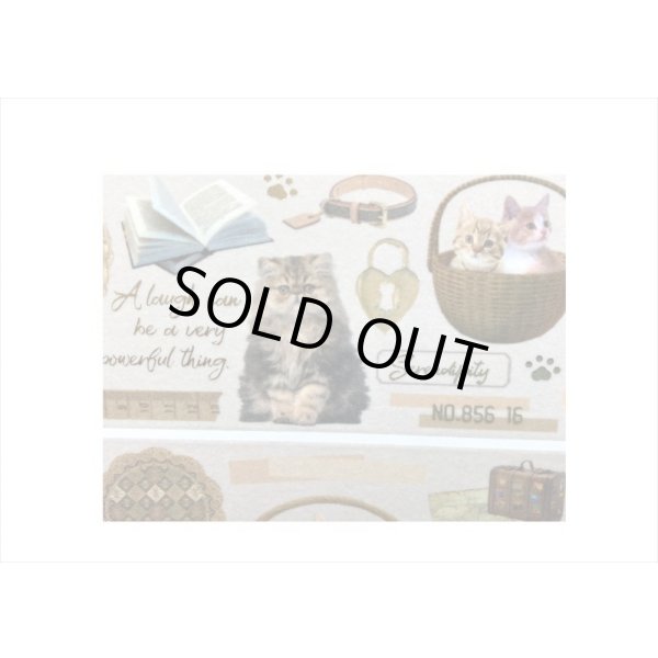 画像4: ぐうたらネコ＊箔押し＊和紙テープ＊はく離式＊海外マステ＊クリックポスト不可 (4)