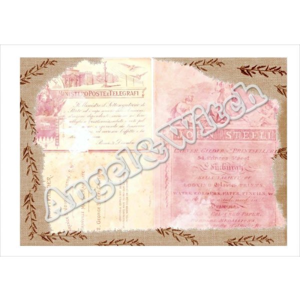 画像4: A3＊撮影の背景や台紙に☆第１弾コラージュペーパー＊5枚セット＊オリジナル (4)