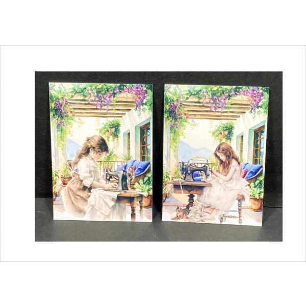 画像12: CuteGirl*ソーイング*光沢シール*18枚*オリジナル (12)