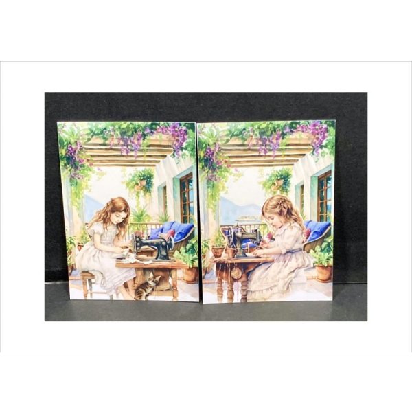 画像10: CuteGirl*ソーイング*光沢シール*18枚*オリジナル (10)