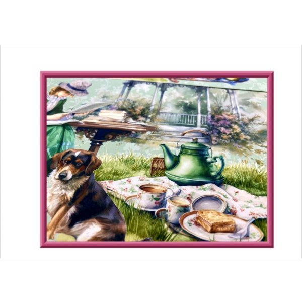 画像5: 両面印刷＊本を読む女性＊フォトマット紙＊4枚＊コラージュペーパー＊オリジナル (5)