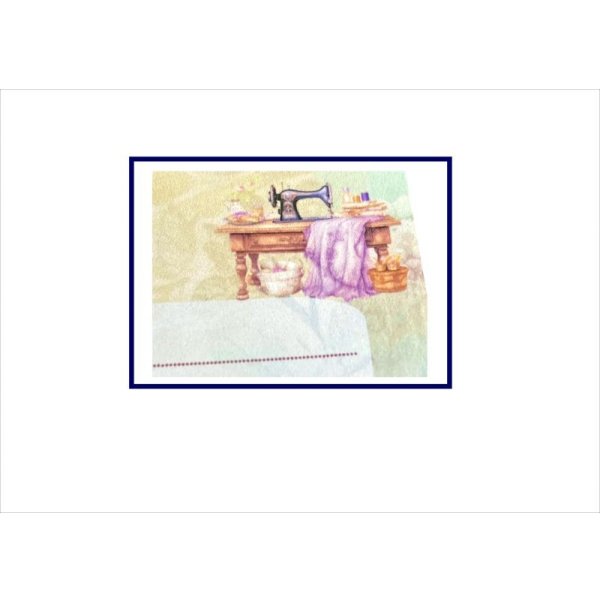 画像5: 新作♪印字します♪大きな宛名シール*ミシンと女性*オリジナル (5)