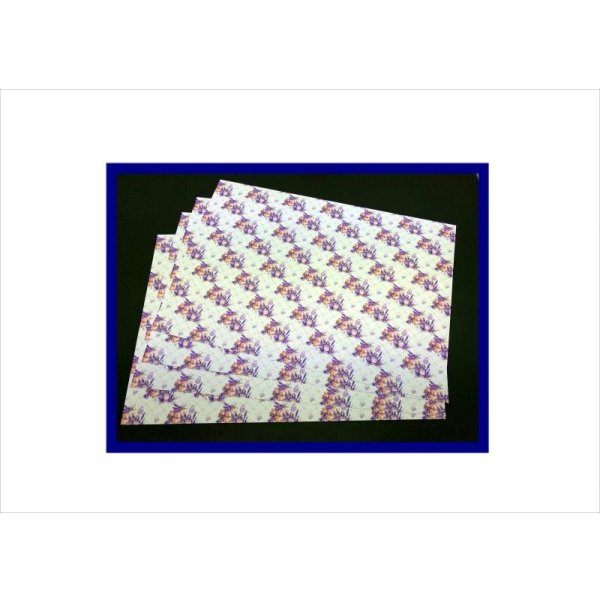 画像3: 両面印刷＊ラベンダーと女性＊フォトマット紙＊4枚＊コラージュペーパー＊オリジナル (3)