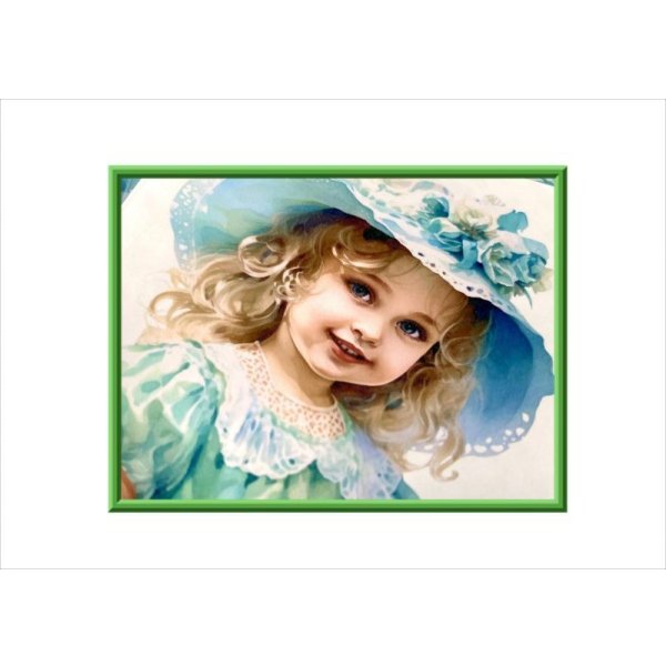 画像4: 正方形カットシール＊少女（ミント）＊大小24枚＊オリジナル (4)