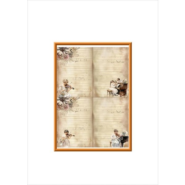 画像3: 小さな音楽家＊両面印刷＊メモ用紙＊ペーパーセット＊16枚＊オリジナル (3)