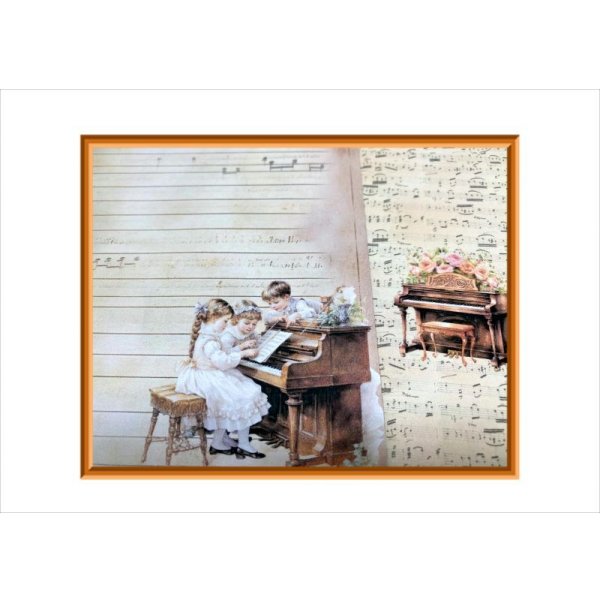 画像4: 小さな音楽家＊両面印刷＊メモ用紙＊ペーパーセット＊16枚＊オリジナル (4)