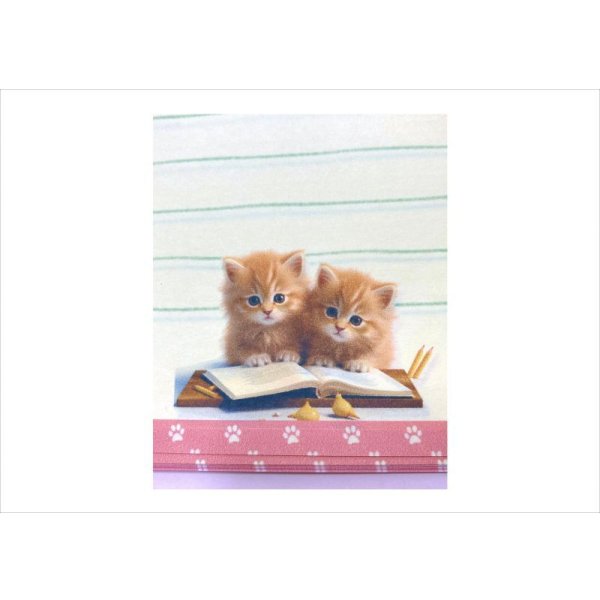 画像4: 特別価格♪ネコちゃん倶楽部＊なかよし＊2色のメモ帳＊60枚＊オリジナル (4)