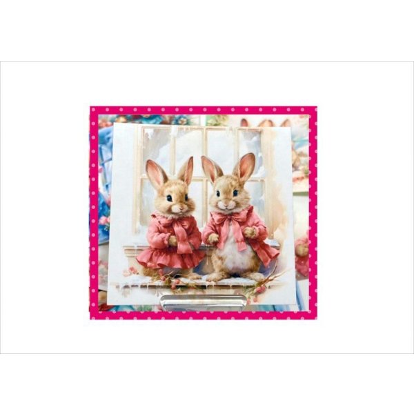 画像5: 冬のうさぎさん🐰正方形カットシール＊16枚＊オリジナル (5)