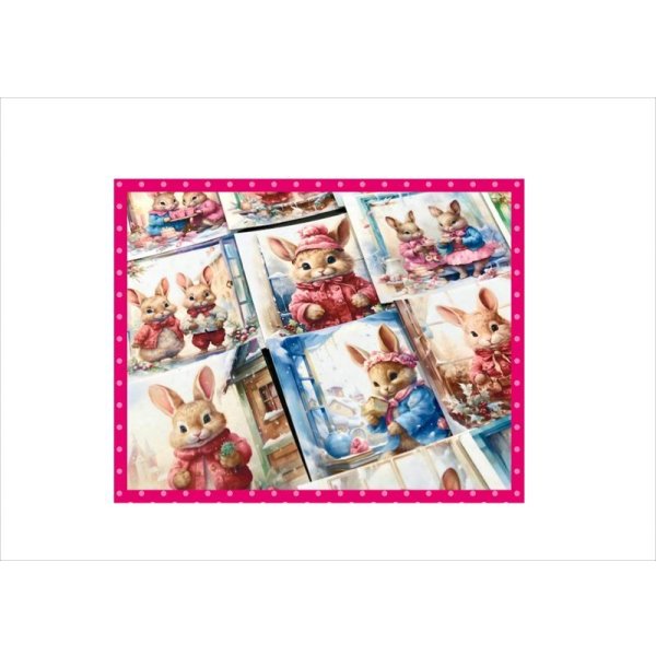 画像9: 冬のうさぎさん🐰正方形カットシール＊16枚＊オリジナル (9)