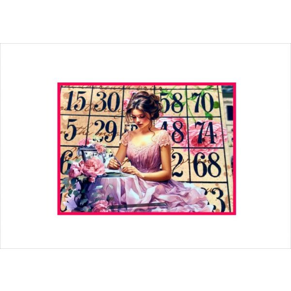 画像5: BINGOカード＊ソーイング＊女性＊両面印刷＊16枚＊オリジナル (5)