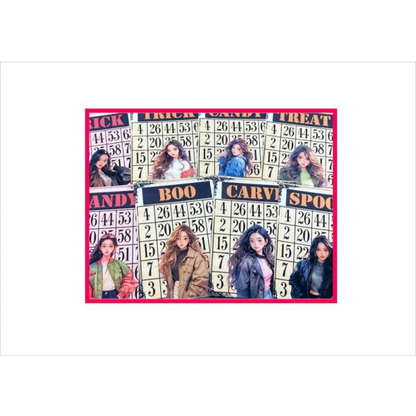 画像7: BINGOカード＊モデル＊女性＊両面印刷＊16枚＊オリジナル (7)