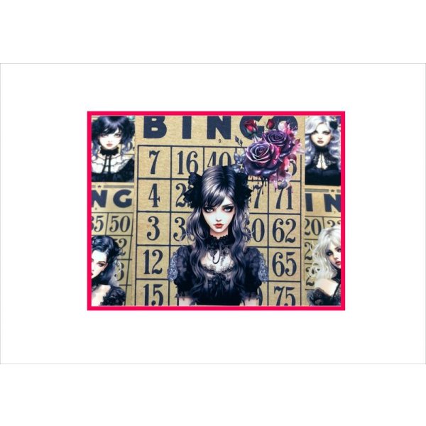 画像5: BINGOカード＊ゴスロリ＊女性＊両面印刷＊16枚＊オリジナル (5)