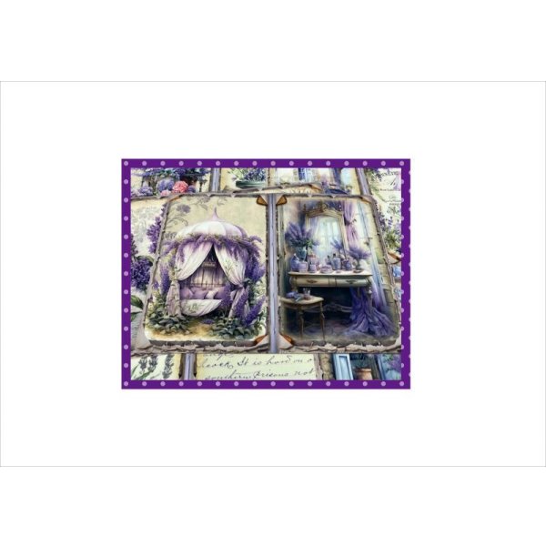 画像6: ラベンダーカラーのメモセット＊パープル＊自分で作る封筒あり＊ オリジナル (6)