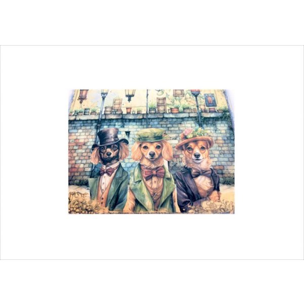 画像3: ピンク　A4サイズが入る封筒＊おめかしドッグ＊オリジナル (3)