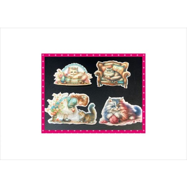 画像11: ねこのシールとペーパーセット＊10枚＊オリジナル (11)